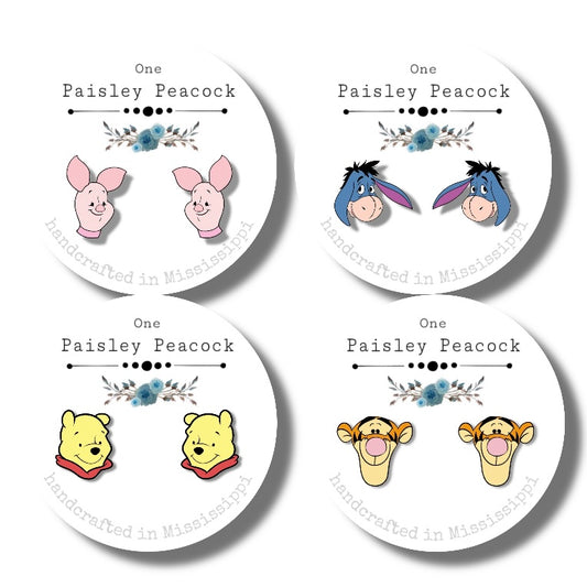 Winnie the Pooh stud earrings