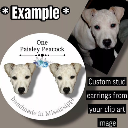 Custom Stud Post Earrings-from your photo