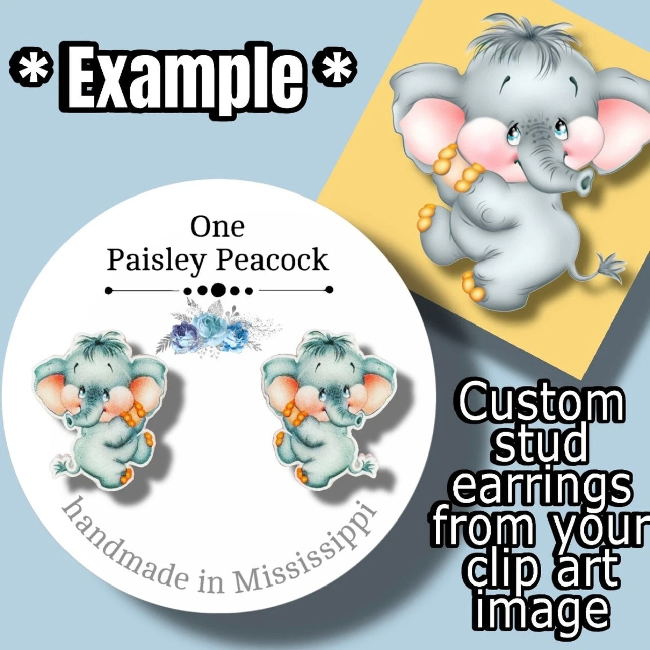 Custom Stud Post Earrings-from your photo