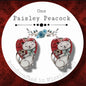 Valentines Day Cat vintage card inspired post earrings