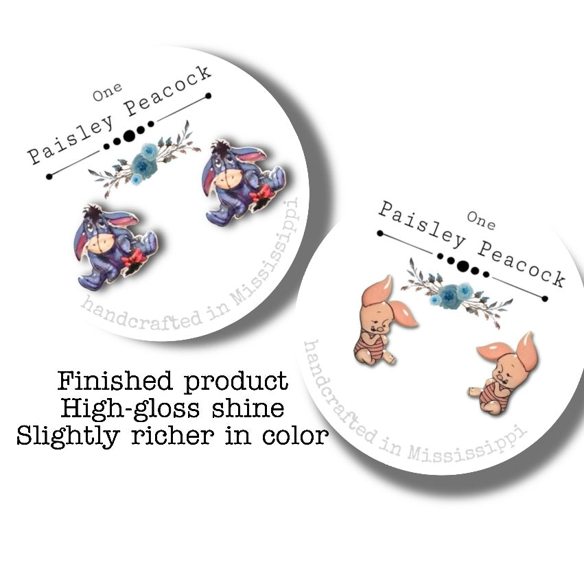 Winnie the Pooh stud earrings