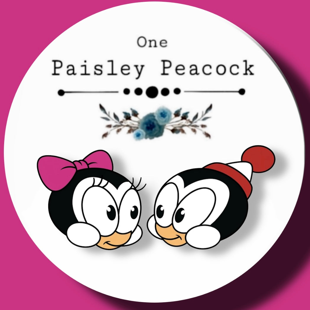 Chilly Willy inspired handmade stud earrings