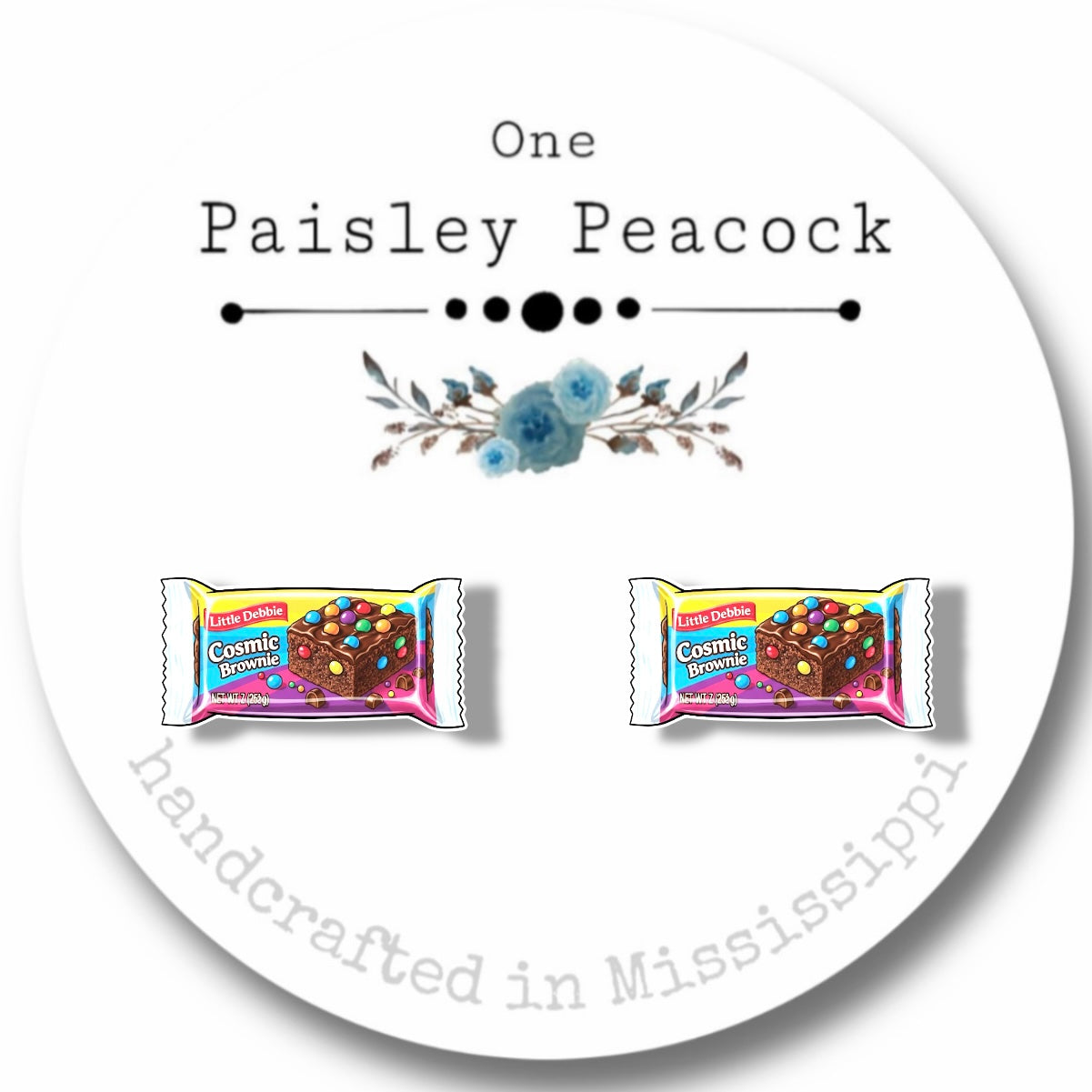 Stud Earrings-cosmic brownie