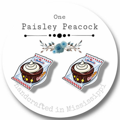 Stud Earrings-cupcake