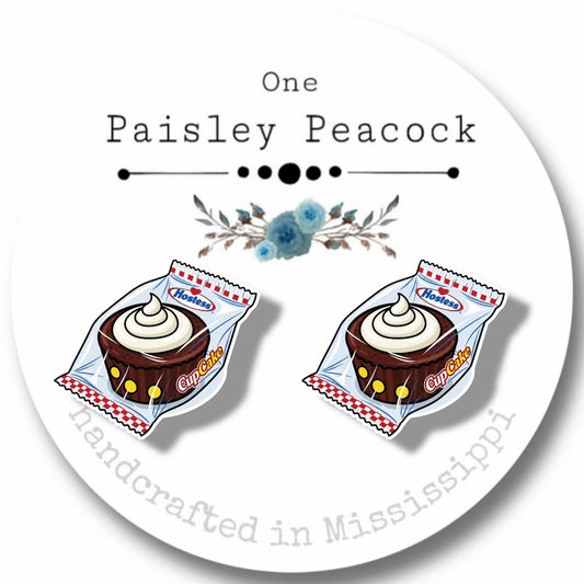 Stud Earrings-cupcake