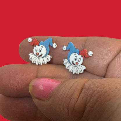 Harvey Cartoon Clown inspired handmade stud earrings