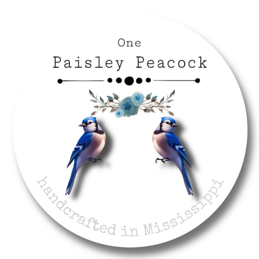 Bird earrings-bluejay