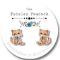 Stuffed animal inspired stud earrings