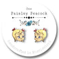 Grinch cartoon stud earrings