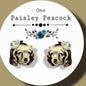 Amber Dog inspired stud earrings cocker spaniel