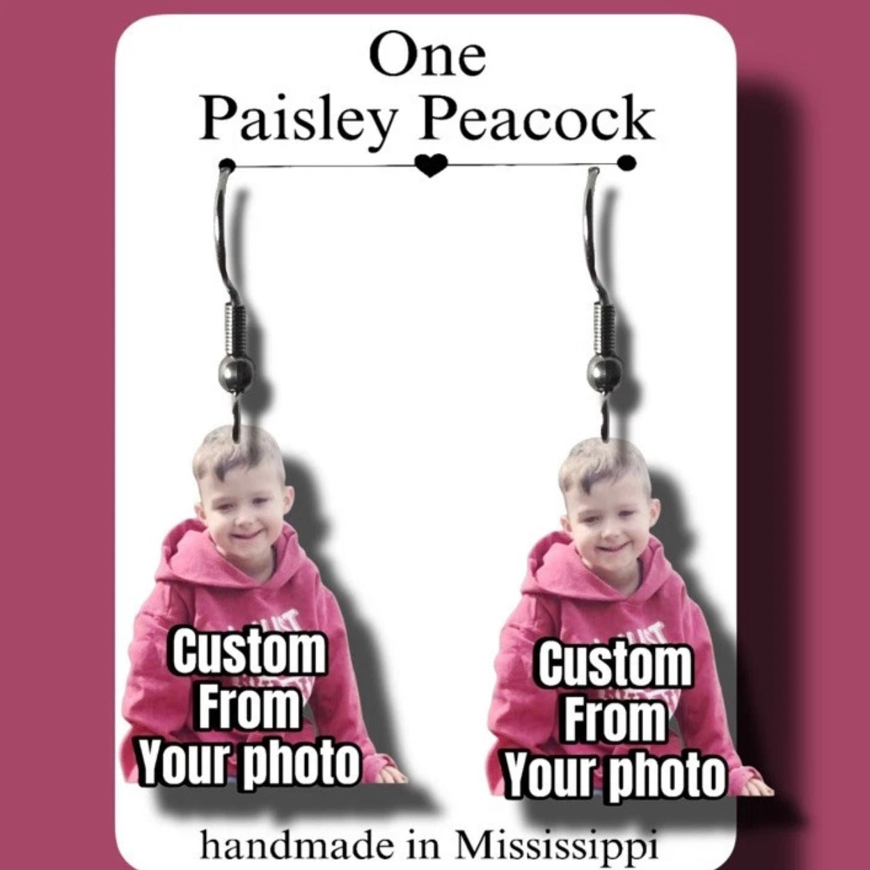 Custom Dangle Earrings-from your photo