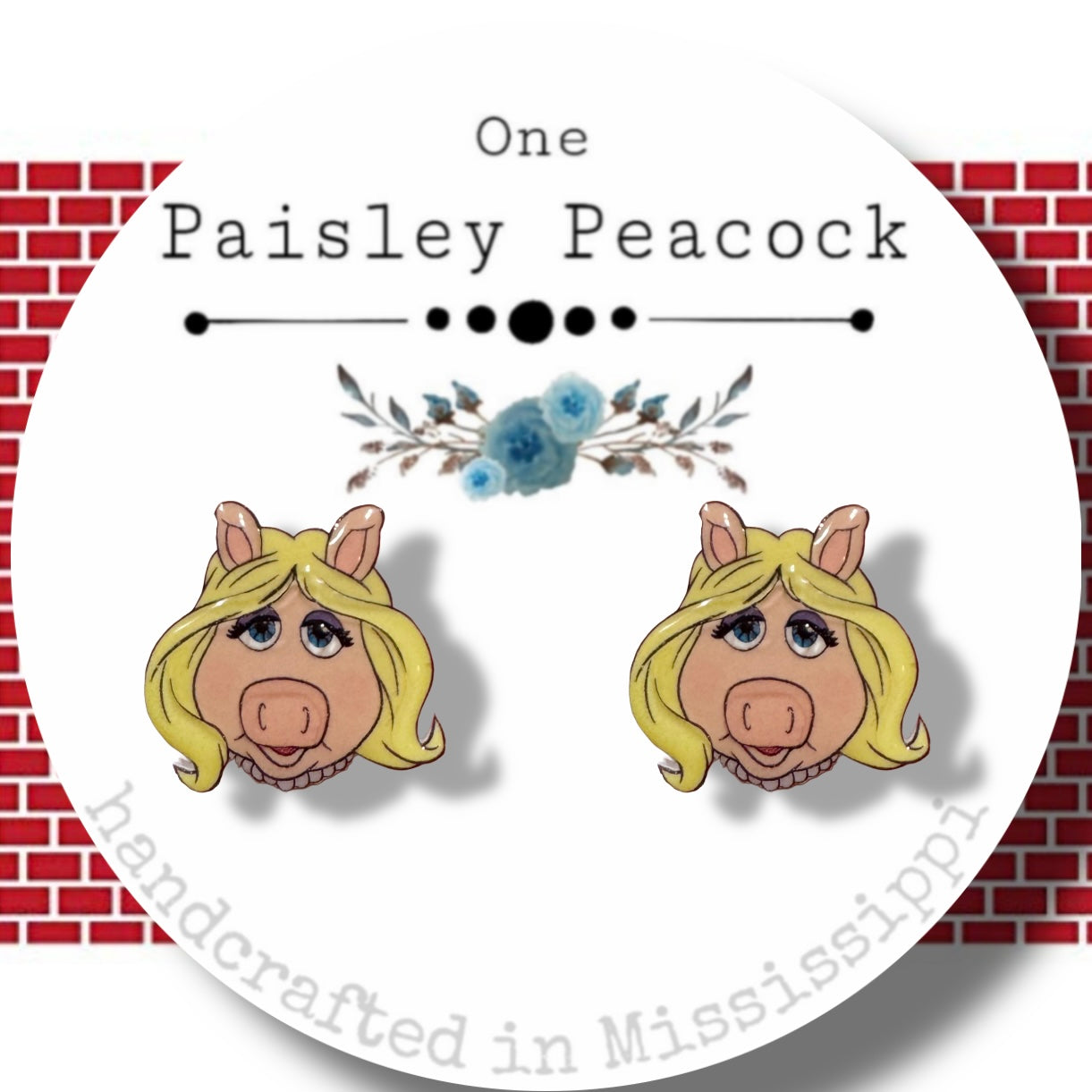 Muppets stud earrings