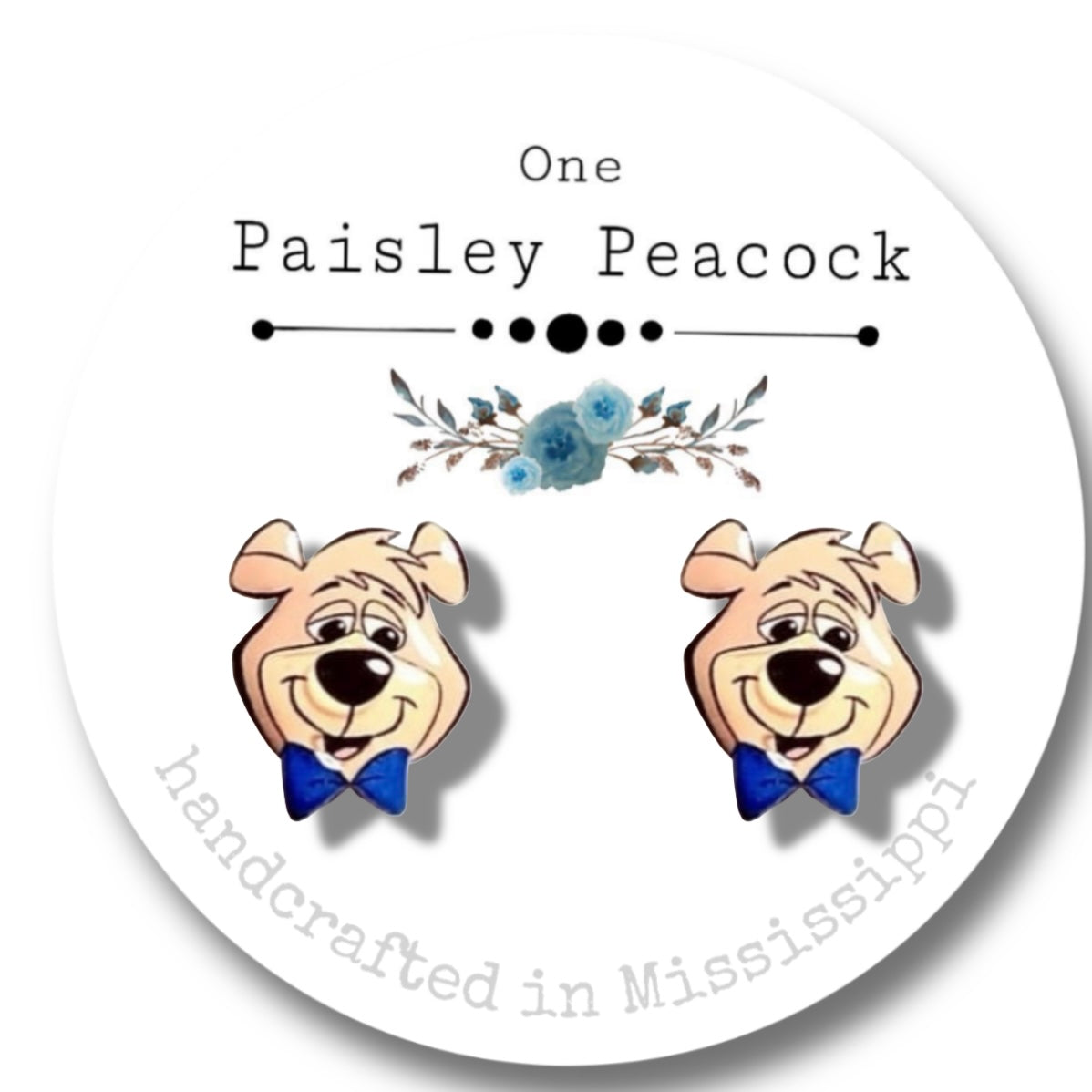 Yogi the Bear stud earrings