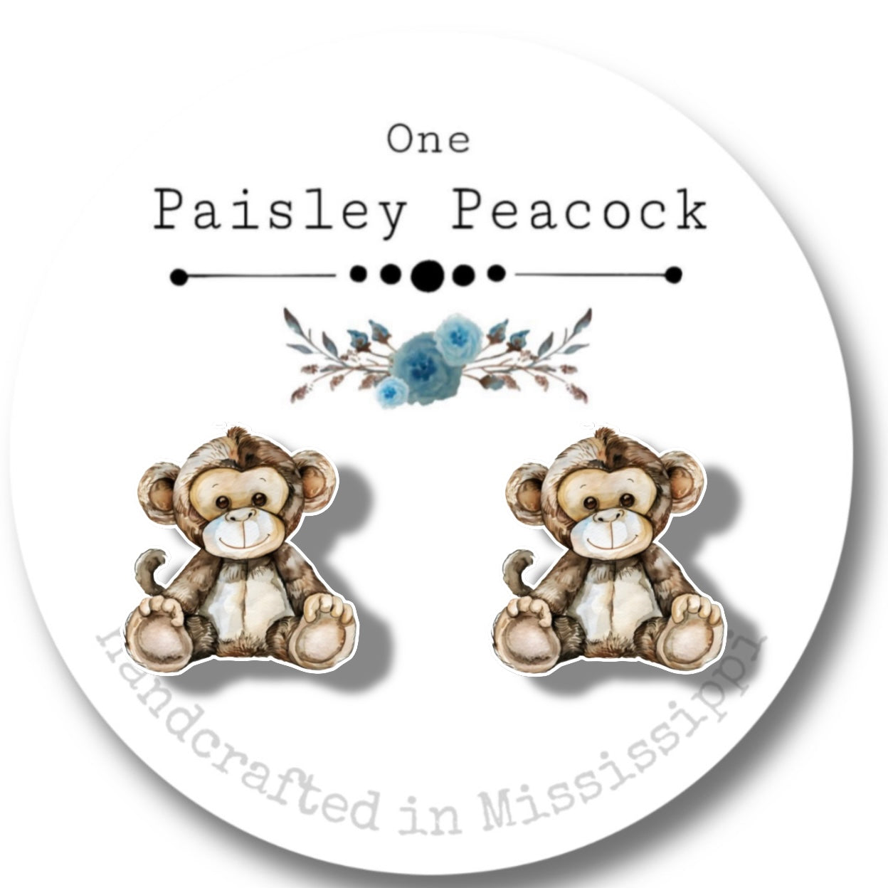 Stuffed animal inspired stud earrings