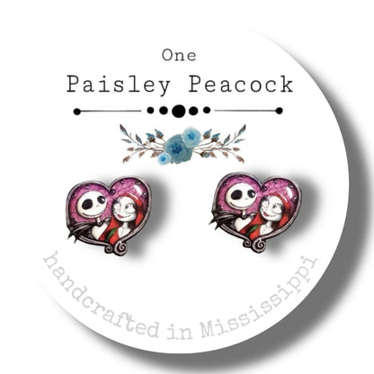 Stud Earrings-Jack and Sally