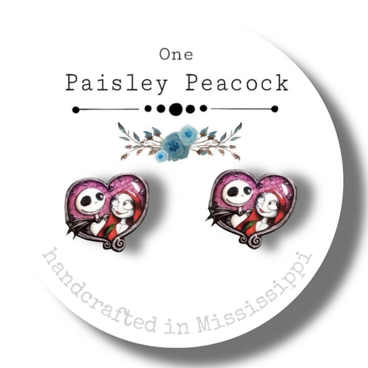 Stud Earrings-Jack and Sally