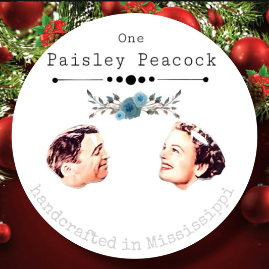 Stud earrings-wonderful life Christmas