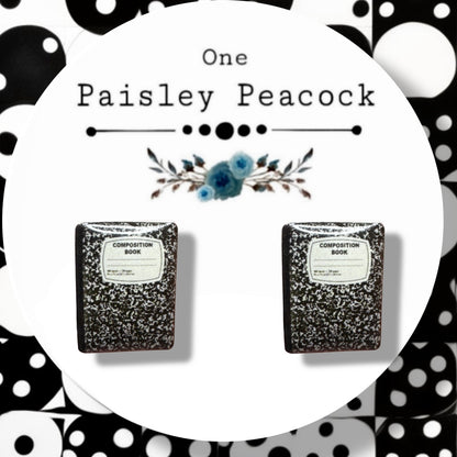 Stud Earrings-composition book