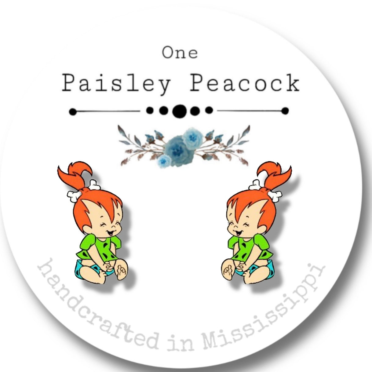 Flintstones stud earrings