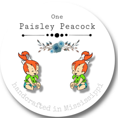 Flintstones stud earrings