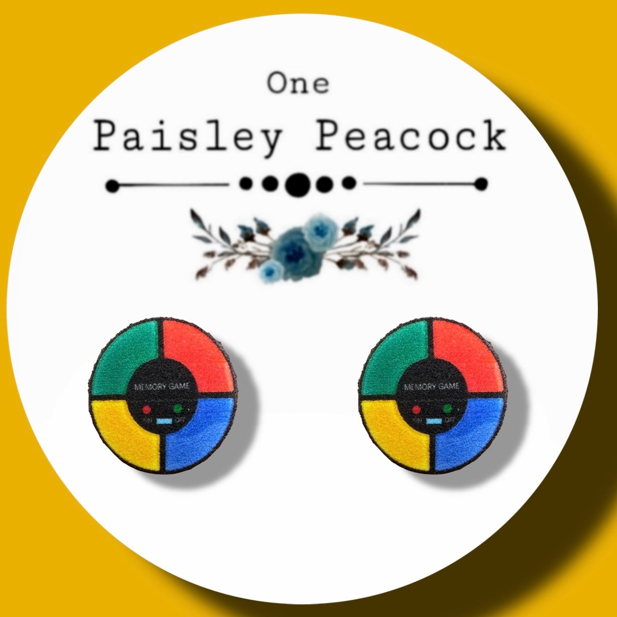 Simon Says inspired game stud earrings
