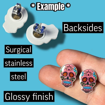 Custom Stud Post Earrings-from your photo