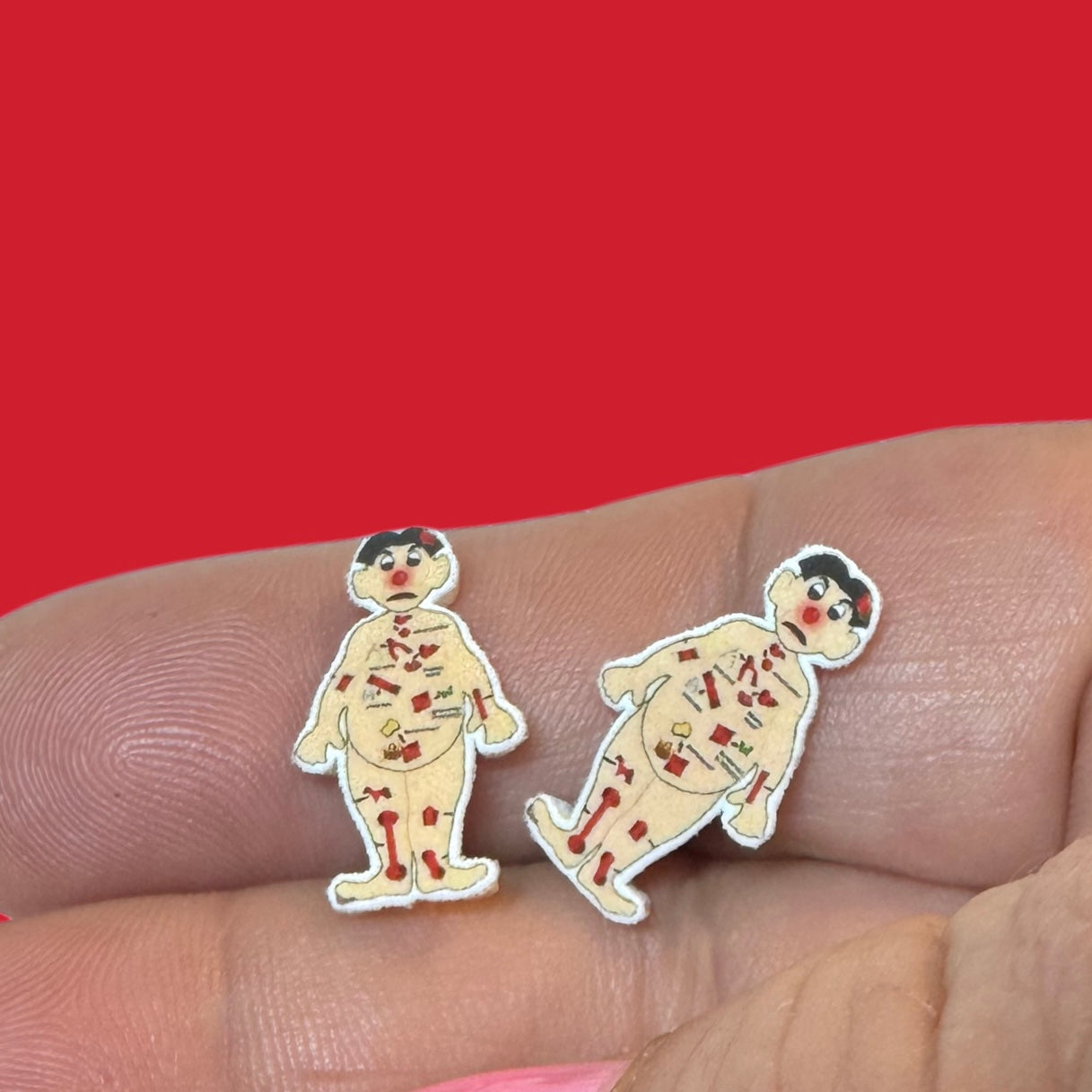 Operation inspired stud earrings