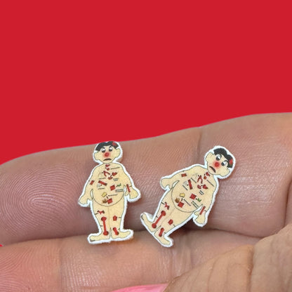 Operation inspired stud earrings