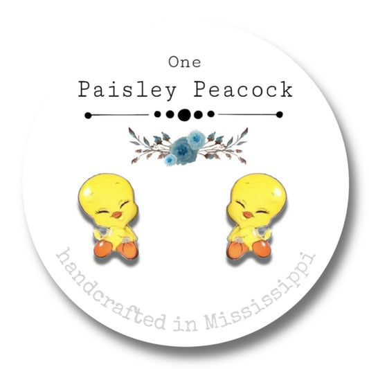 Bird earrings-tweet