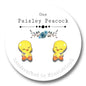 TWEETY BIRD INSPIRED CARTOON STUD EARRINGS HANDMADE