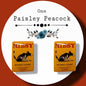 Ribsy book stud earrings