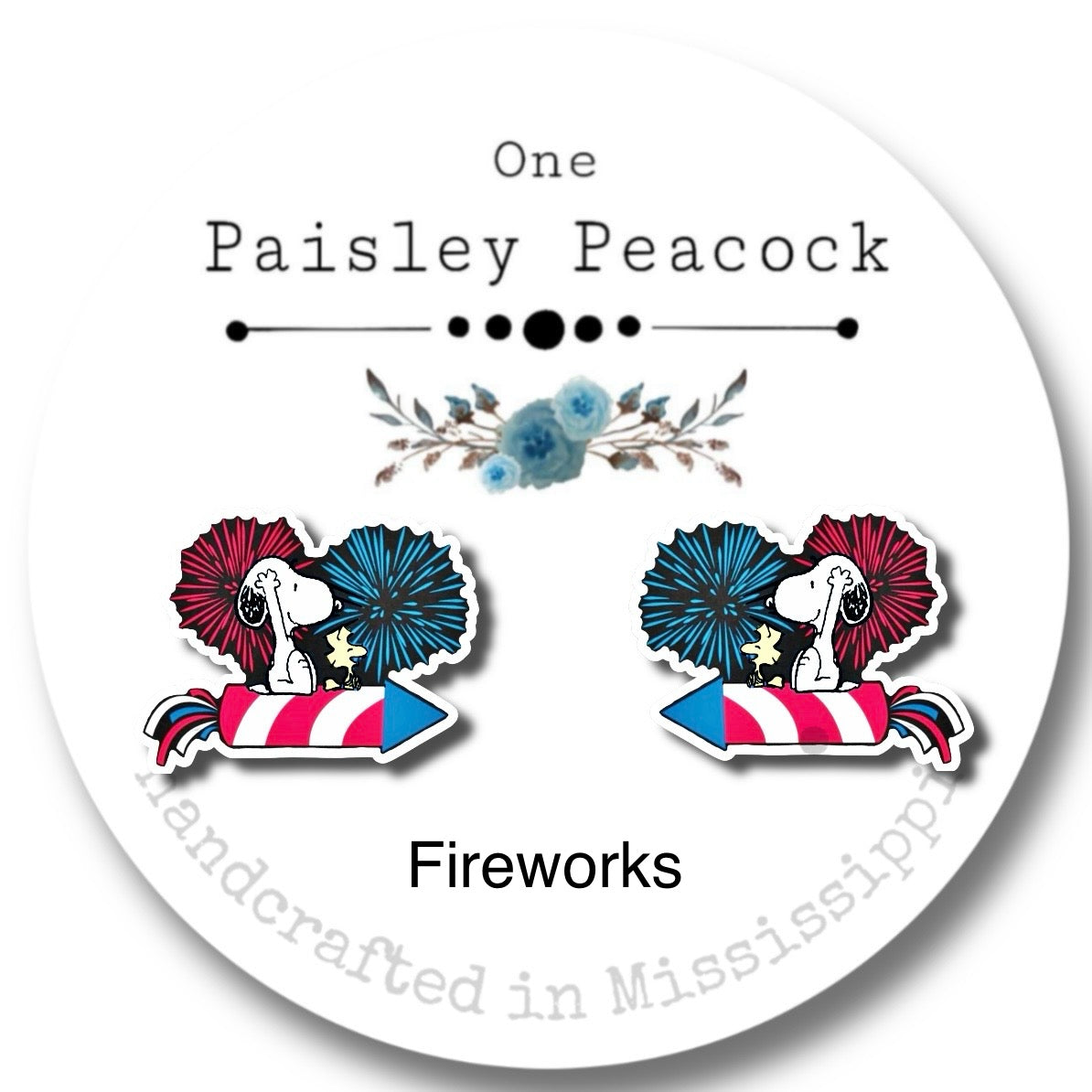 4th of July Independence Day stud earrings