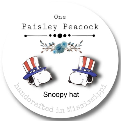 4th of July Independence Day stud earrings