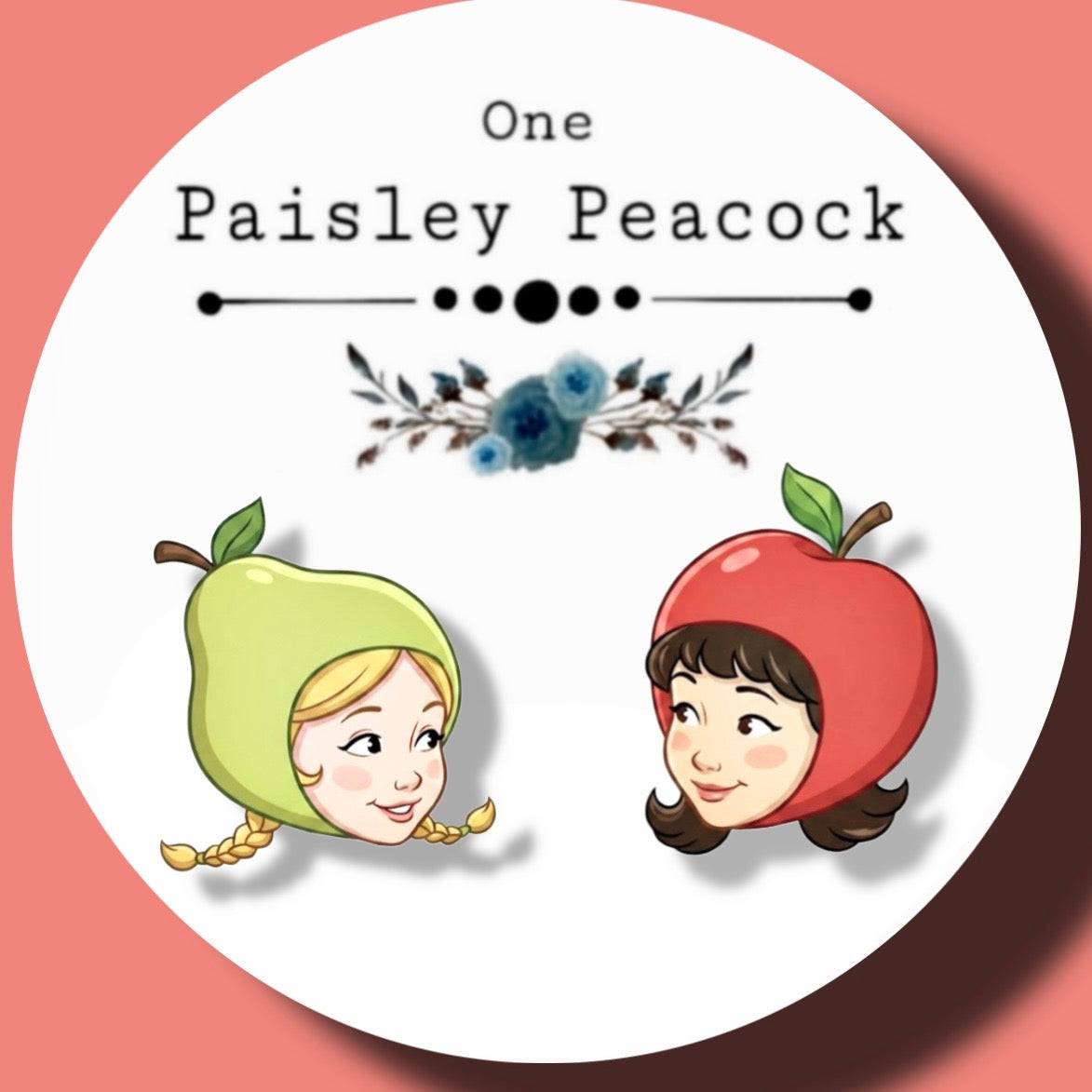 Pear and Apple stud earrings