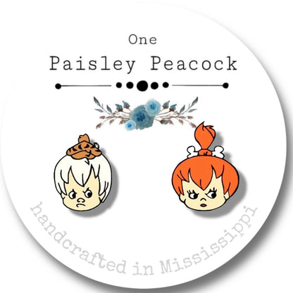 Flintstones stud earrings