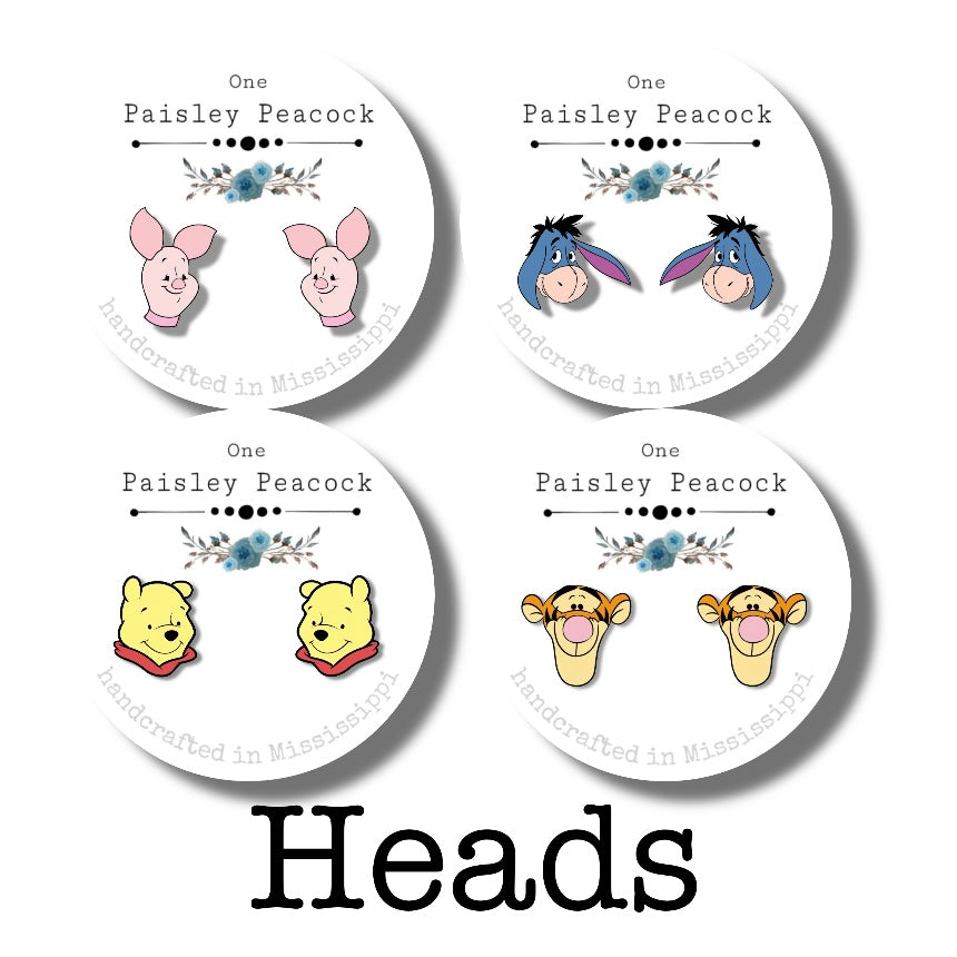 Winnie the Pooh stud earrings