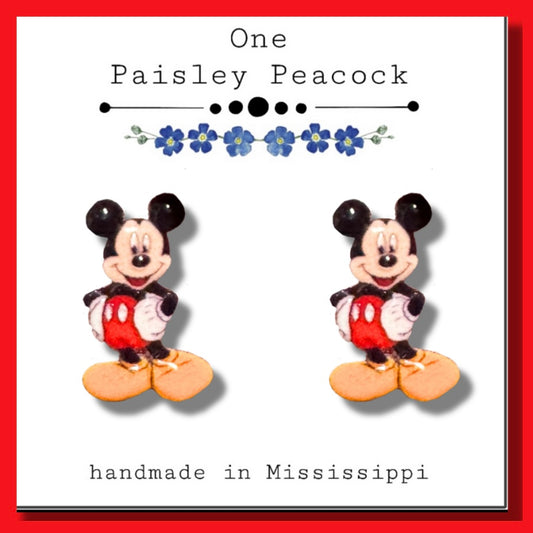 Mickey Mouse inspired stud earrings