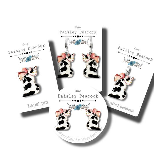 Your choice- tuxedo cat jewelry