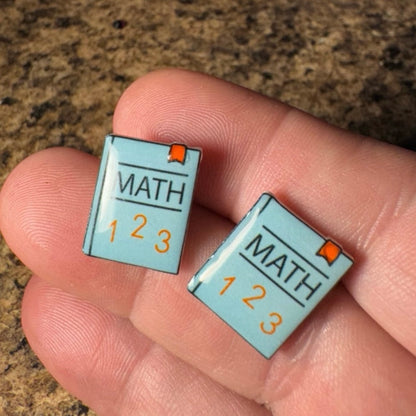 Stud Earrings-math book
