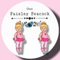 Dancerina Ballet Doll inspired handmade stud earrings 1960’s circa