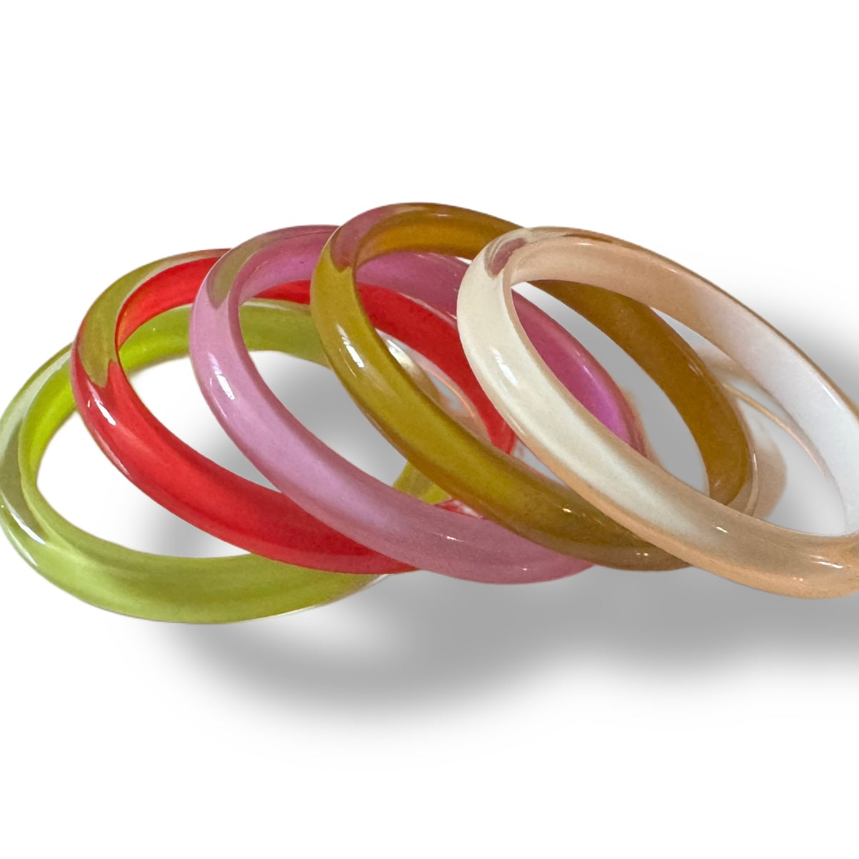 Hard Acrylic solid bangle bracelets