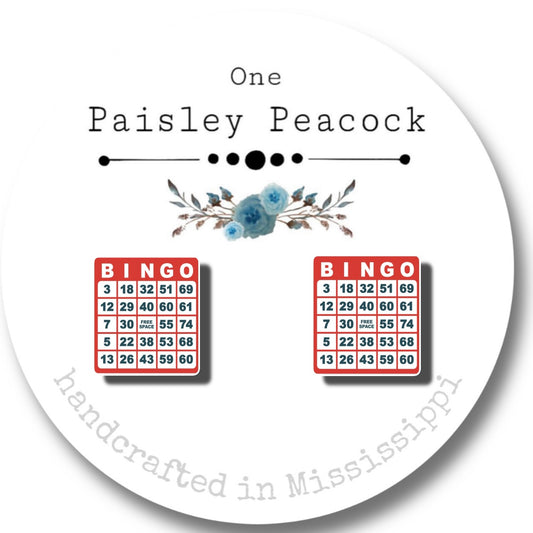 Game stud earrings-bingo