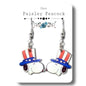 4th of July Independence Day Dangle earrings