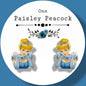 Cinderella bust inspired stud earrings handmade