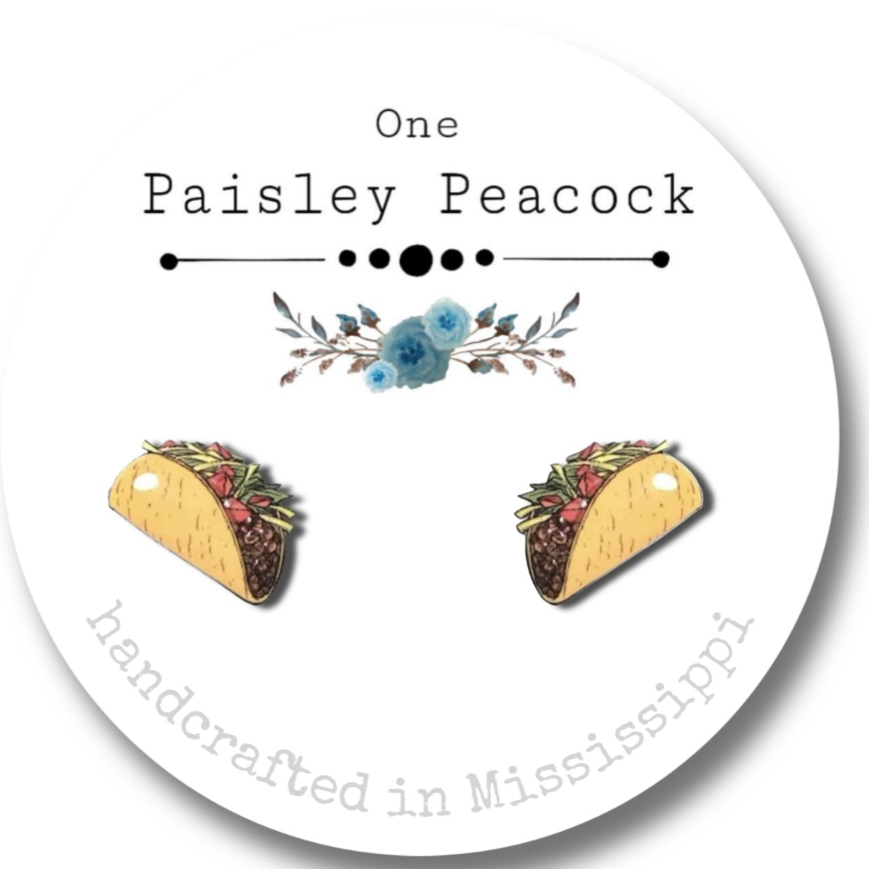 Food stud earrings-tacos