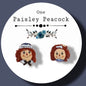 Raggedy Ann and Andy inspired stud earrings