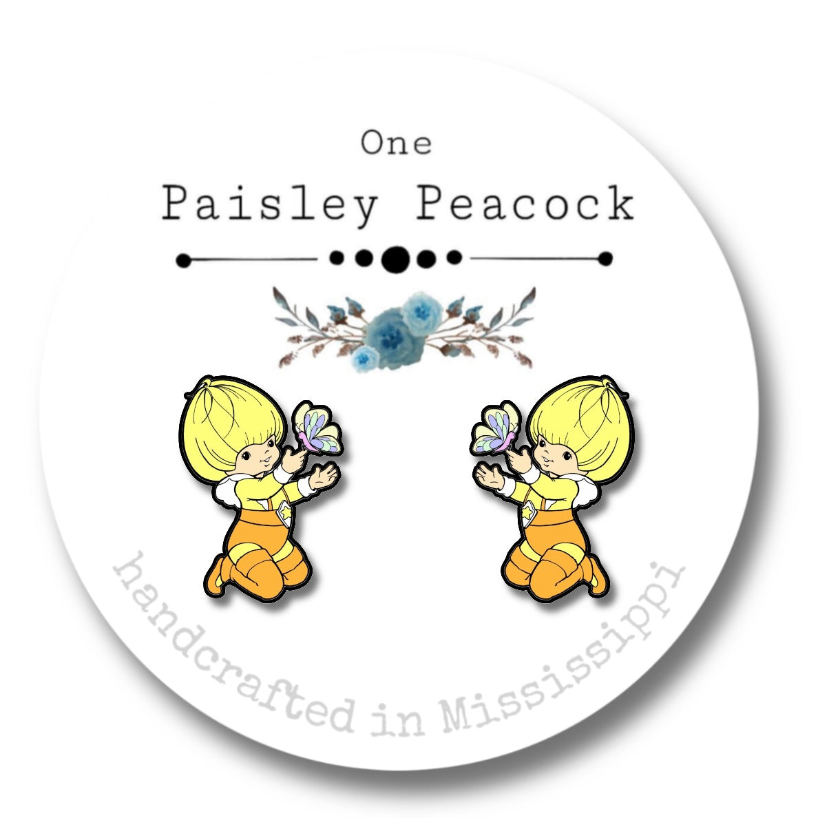 Rainbow Brite stud earrings