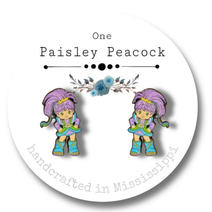 Rainbow Brite stud earrings