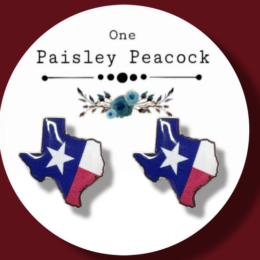Texas state flag stud earrings
