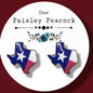 Texas state flag stud earrings